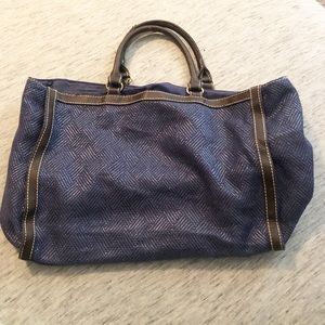 Esteé Lauder Blue Wicker Tote Bag